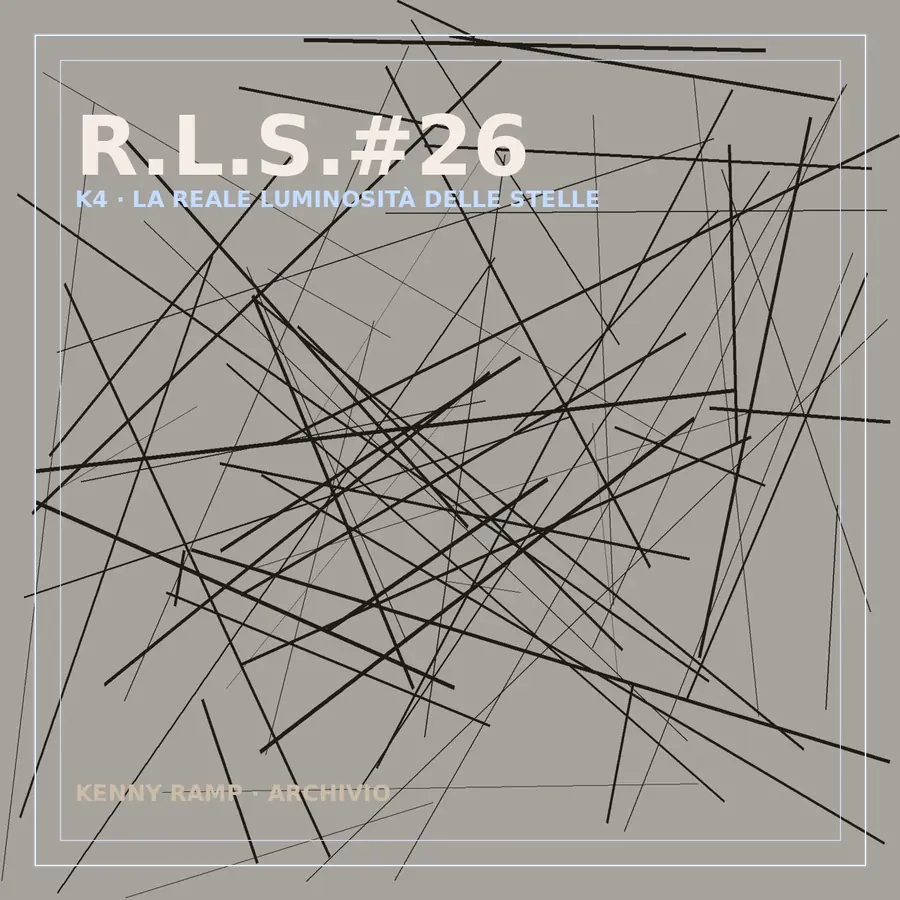 Copertina R.L.S.#26 — La reale luminosità delle stelle