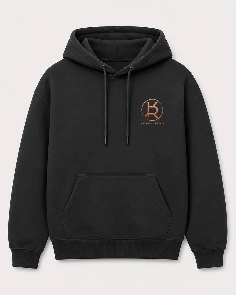 Felpa antracite KR Monogram — fronte/retro