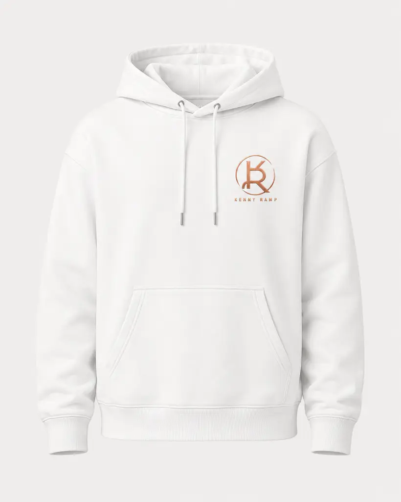 Felpa bianca KR Monogram — fronte/retro