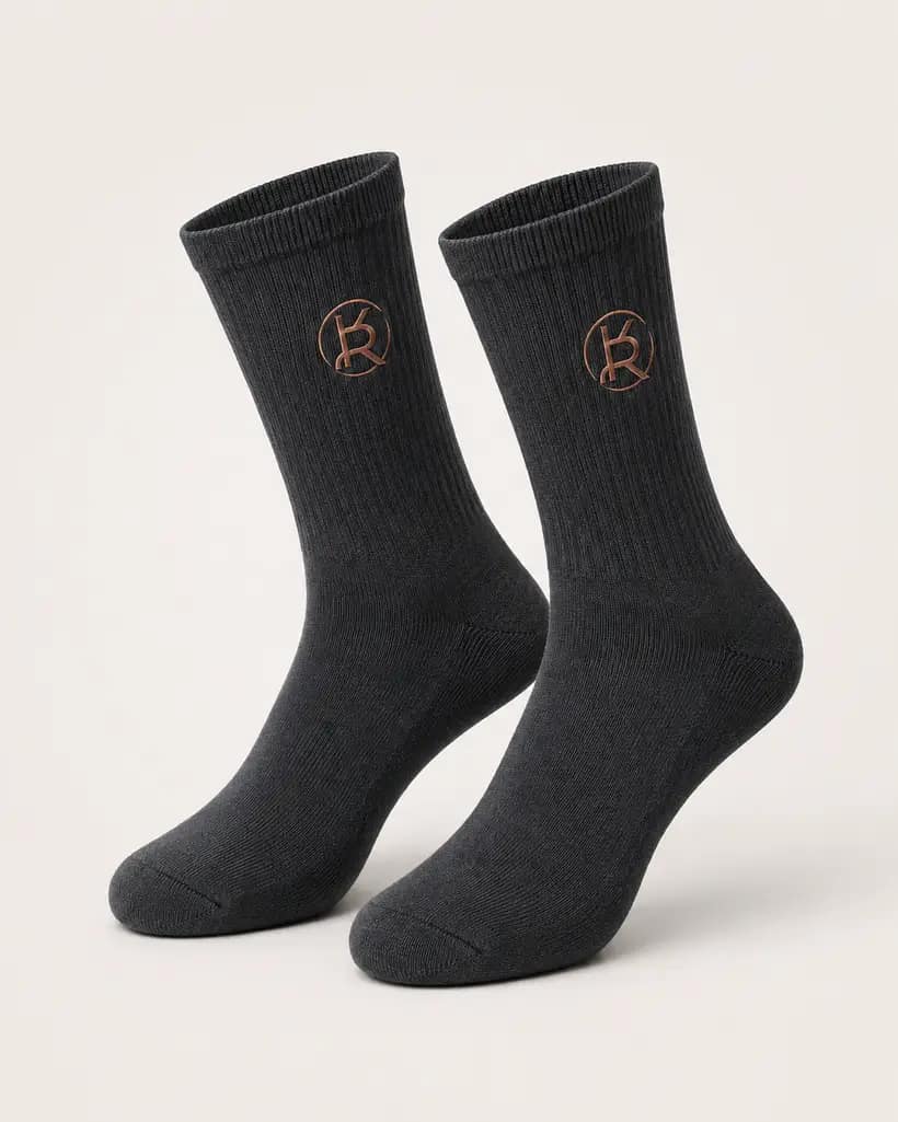 Calzini antracite KR Monogram